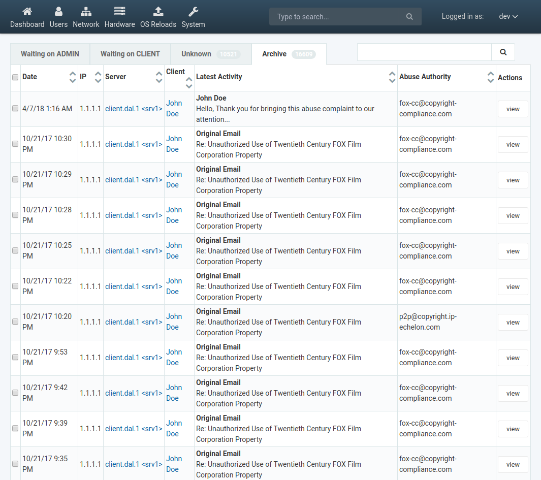 SynergyCP Abuse Package screenshot